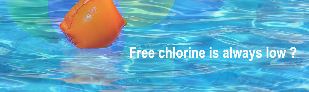 Free chlorine is always low